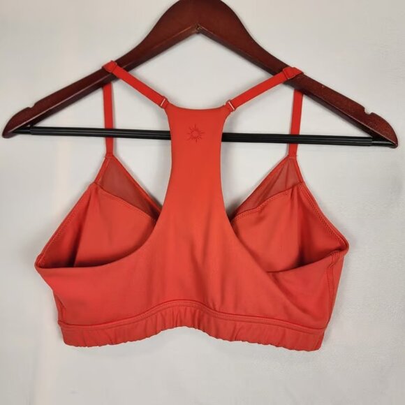 Aerie Offline Goals Mesh V Neck Red Sports Bra Women's Size Medium - Picture 2 of 5